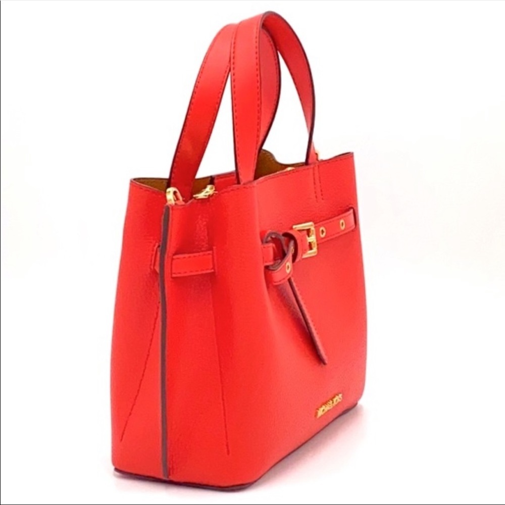 MICHAEL KORS EMILIA SMALL SATCHEL DARK SANGRIA - Picture 4 of 16